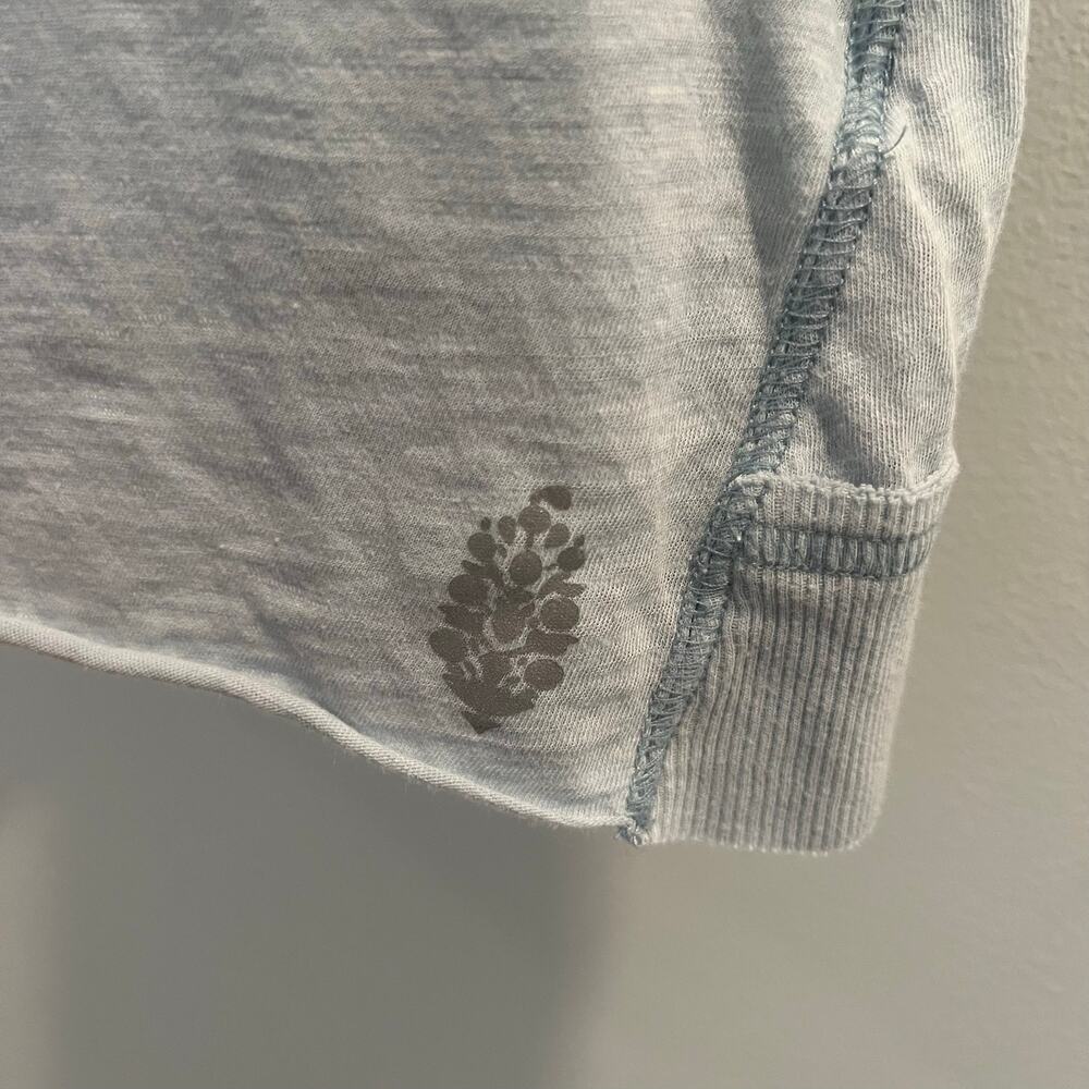 FP Movement Free People Light Blue My Time Tee Open Back Shirt Size S - Picture 3 of 7